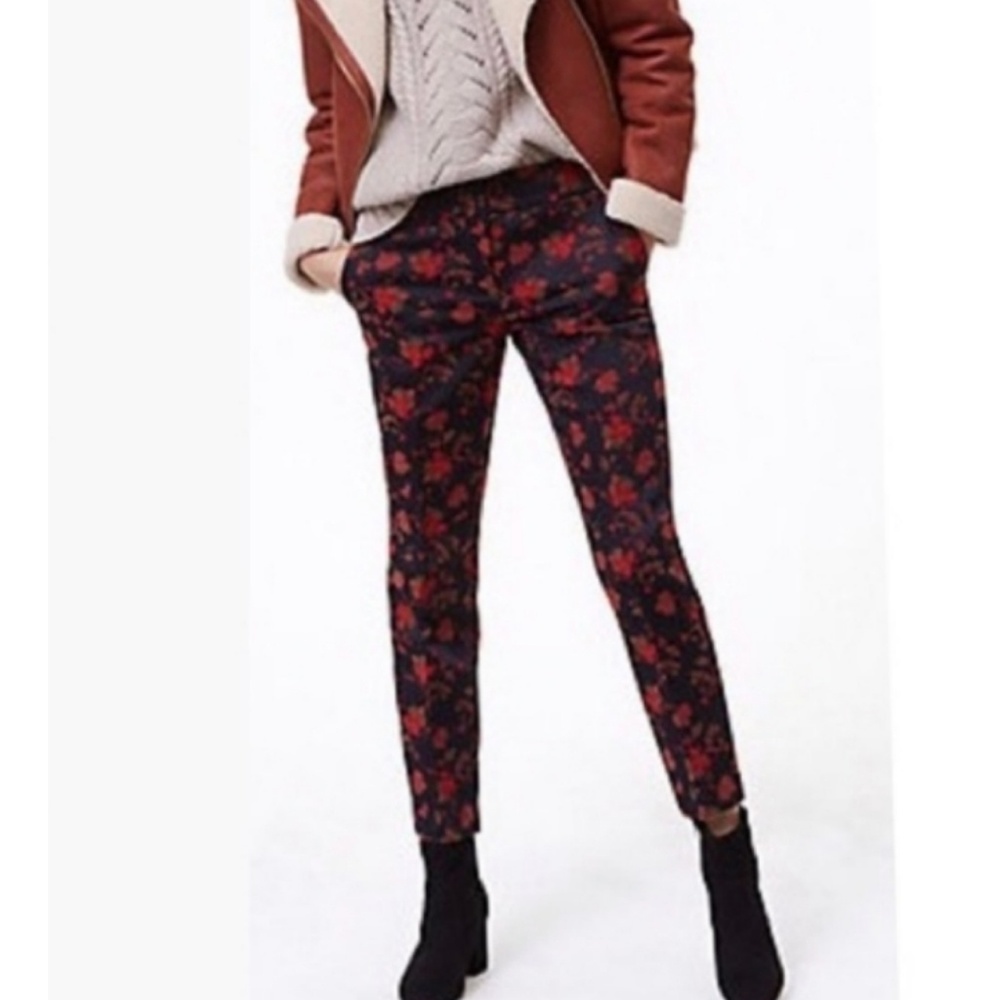 The Loft Scarlet Velvet Rivierra Pants size 2